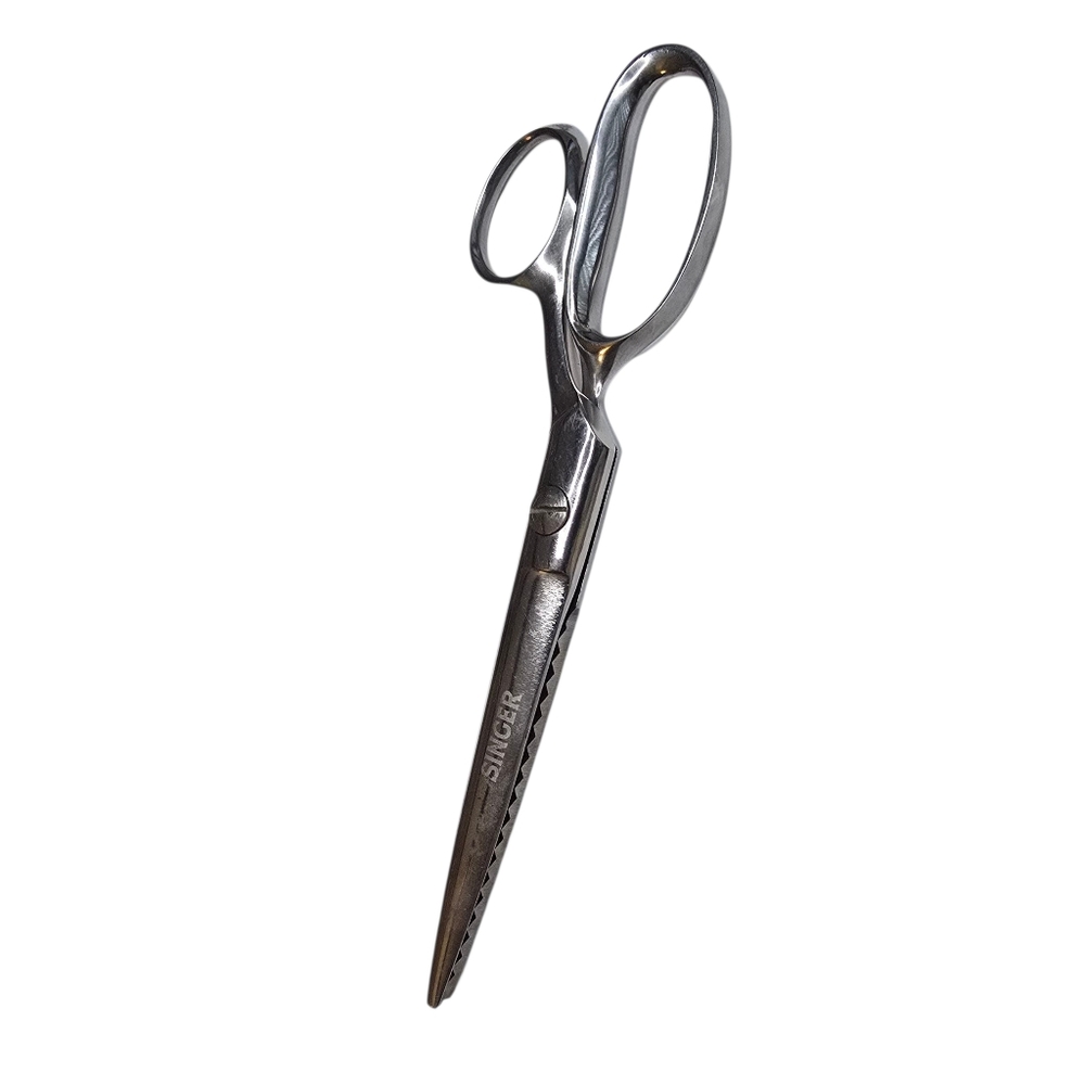 Vintage Singer Pinking Shears 9" Zig Zag Fabric Scissors